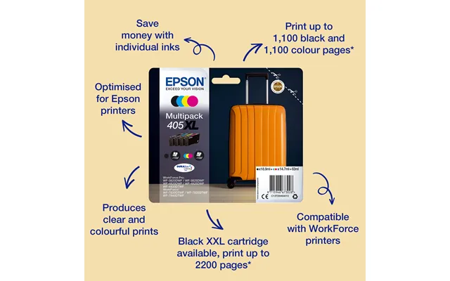 Epson Singlepack Yellow 405xl Durabrite Ultra Ink