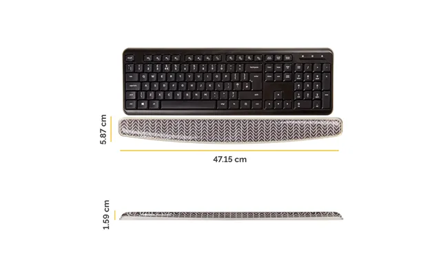 Fellowes Keyboard Wrist Rest - Photo Gel Wrist Rest With Non Skid Rubber Base & Antibacterial Protection
