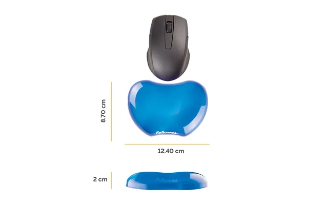 Fellowes Wrist Rest - Crystals Gel Wrist Rest With Non Slip Rubber Base