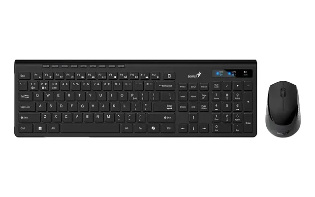Genius Slimstar 8230 Keyboard Mouse Included Home Office Rf Wireless Bluetooth English Black