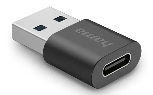 Hama Usb Adapter, Usb-a Plug - Usb-c Socket, Usb 3.2 Gen2, 10 Gbit S
