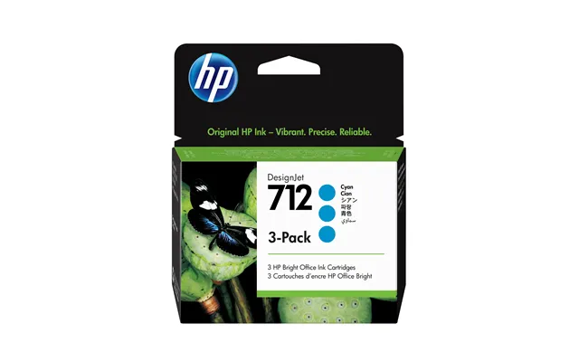 Hp 712 3-pack 29-ml Cyan Designjet Ink Cartridge product image