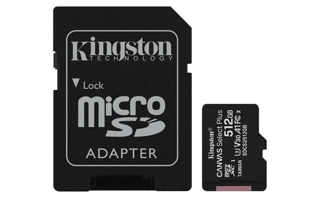 Kingston Technology Canvas Select 512gb Micsdxc Plus 100r A1 C10 Card Adp