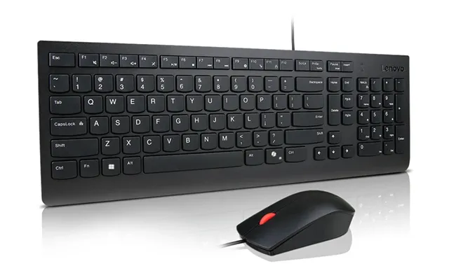 Lenovo Essential Wired Combo Black Us Euro Keyboard Mouse Included Universal Usb