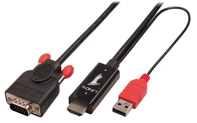 Lindy 1m Hdmi To Vga Converter Adapter Cable - Black