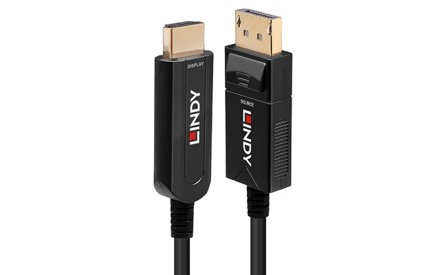 Lindy 40m Fibre Optic Hybrid Displayport 1.2 To Hdmi 18g Cable product image