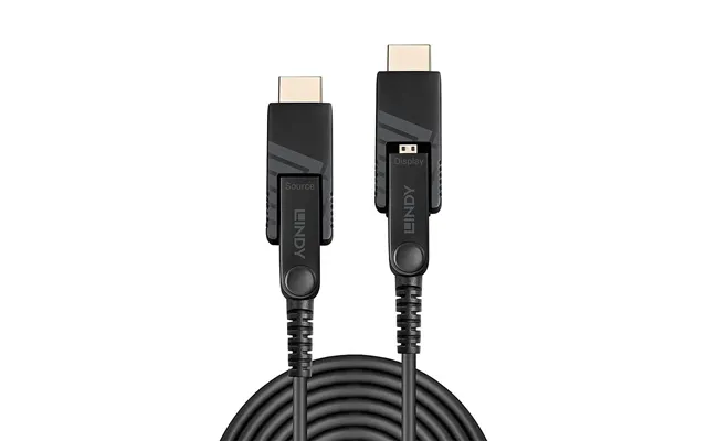 Lindy 70m Fibre Optic Hybrid Micro-hdmi 18g Cable With Detachable Hdmi And Dvi Connectors