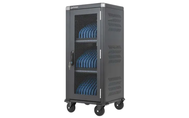 Manhattan Ipad To 13 - Macbook Air To 13 & Chromebook 14 30-bay Charging Trolley Cart Via Usb-c 30w
