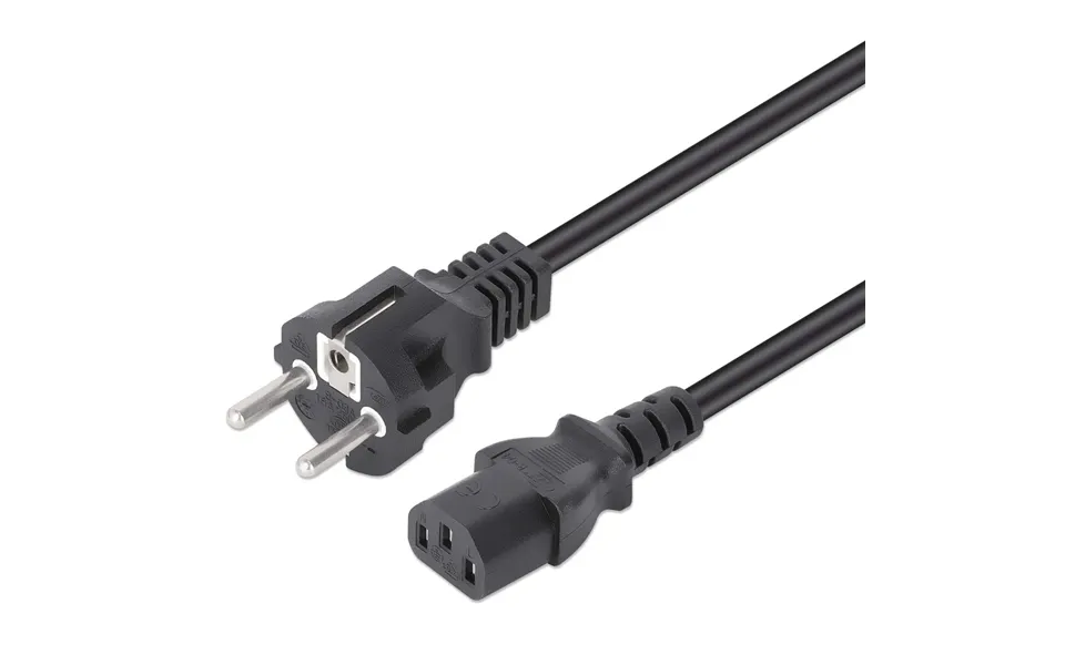 Manhattan Mains Power Cord Cable - Euro 2-pin Plug Cee 7 4 Schuko To C13 Female Kettle Lead
