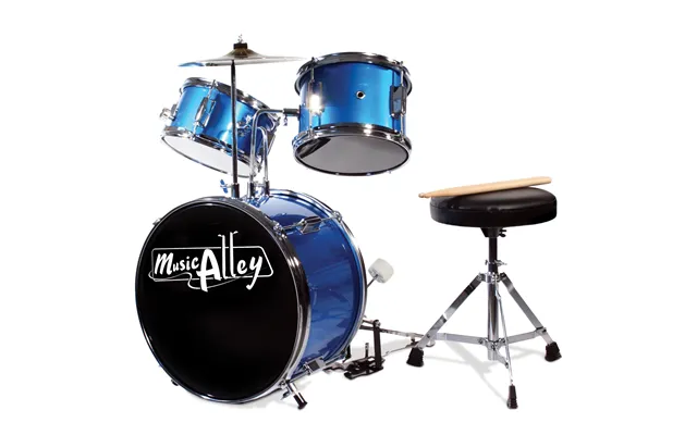 Music Alley 3-piece Junior Drum Set With Drum Throne & Drumsticks