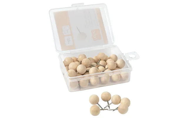 Nobo Notice Board Wooden Push Pins - 40pcs