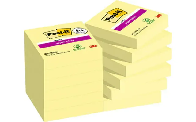 Post-it 622-sscy-p8 4 Note Paper Square Yellow 90 Sheets Self-adhesive