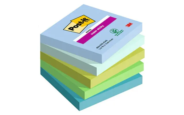 Post-it 654-5ss-oas Note Paper Square Blue - Green 90 Sheets Self-adhesive
