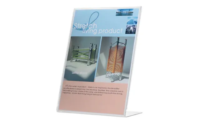 Q-connect Kf04177 Sign Holder Information Stand A4 Plastic Transparent product image