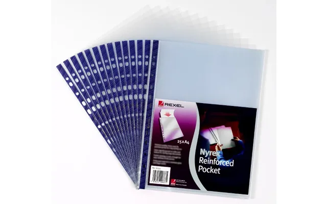 Rexel Nyrex Reinforced Top Opening A4 Pocket Clear 25 product image