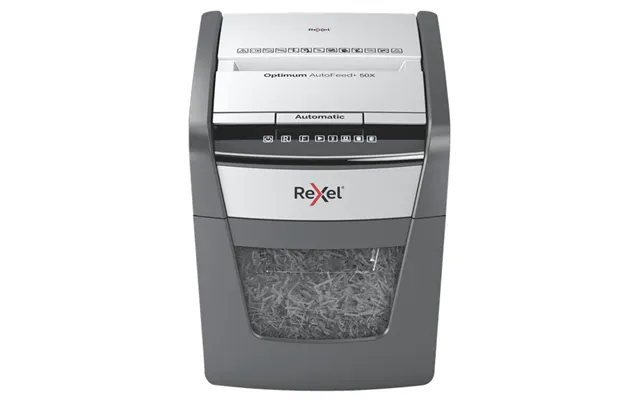 Rexel Optimum Autofeed 50x Paper Shredder Cross Shredding 55 Db 22 Cm Black - Silver