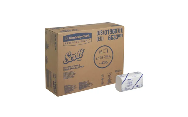 Scott 6633 Paper Towels 175 Sheets Fiber White product image