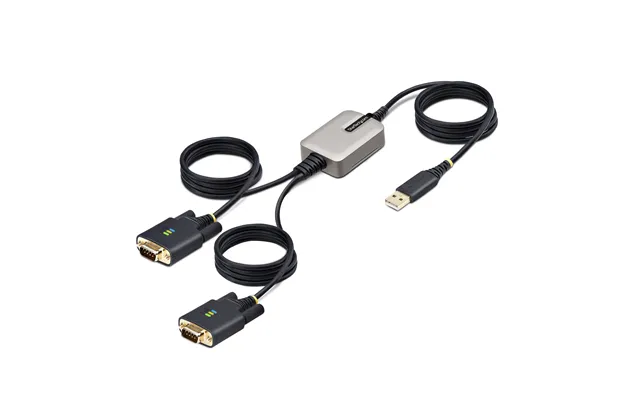 Startech.com 13ft 4m 2-port Usb To Serial Adapter Cable, Interchangeable Db9 Screws Nuts, Com Retention, Usb-a To Db9 - 