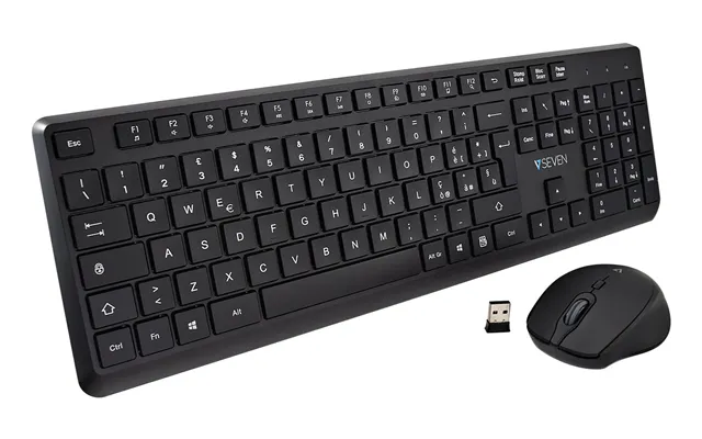 V7 Ckw350it Keyboard Mouse Included Universal Usb Qwerty Uk English Black