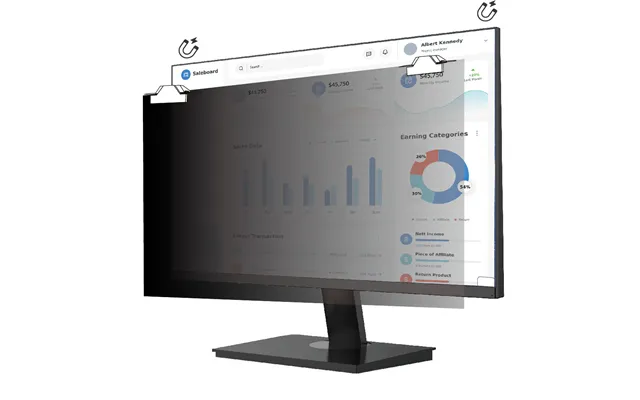 V7 Ps215w9am Display Privacy Filter 54.6 Cm 21.5 Monitor Frameless Display Privacy Filter
