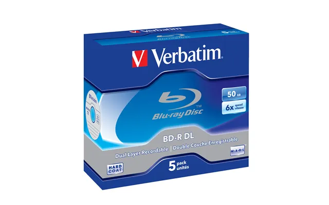Verbatim 43748 Blank Blu-ray Disc Bd-r 50 Gb 5 Pc S
