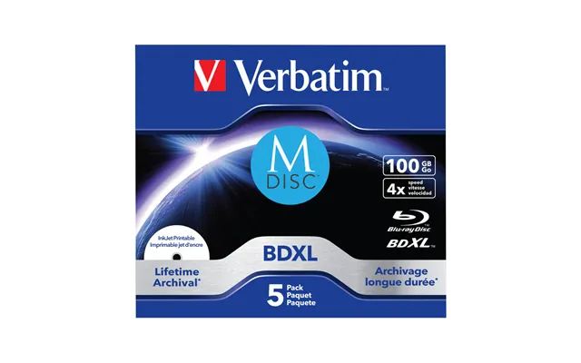 Verbatim 43834 Blank Blu-ray Disc Bdxl 100 Gb 5 Pc S product image