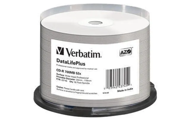 Verbatim Cd-r 52x Datalifeplus 700 Mb 50 Pc S