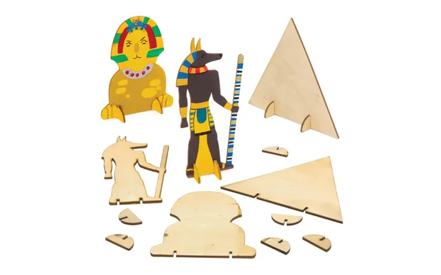 Ancient Egypt Wooden Stand-up Shapes Pack Of 6 Craft Blanks & Bases