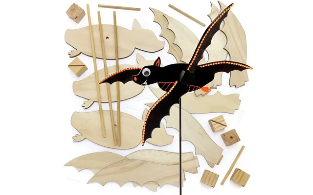 Bat Wooden Windmill Kits Pack Of 3 Halloween Crafts