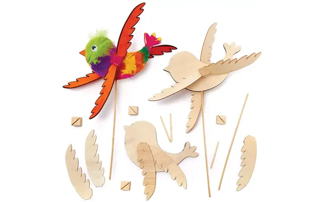 Bird Wooden Windmill Kits Pack Of 3 Nature Craft Kits