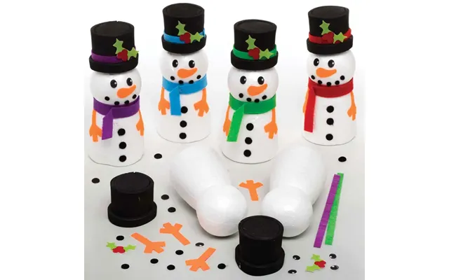 Build A Snowman Kits Pack Of 4 Christmas Crafts For Kids - Assorted Felt & Foam Pieces product image