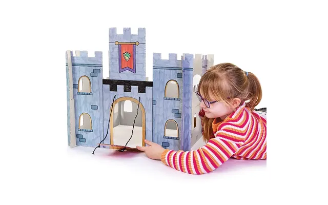 Build Your Own Giant Colour-in Play Castle Each 44cm - Cardboard product image
