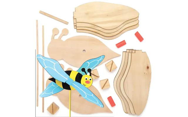 Bumble Bee Wooden Windmill Kits Pack Of 2 Nature Craft Kits