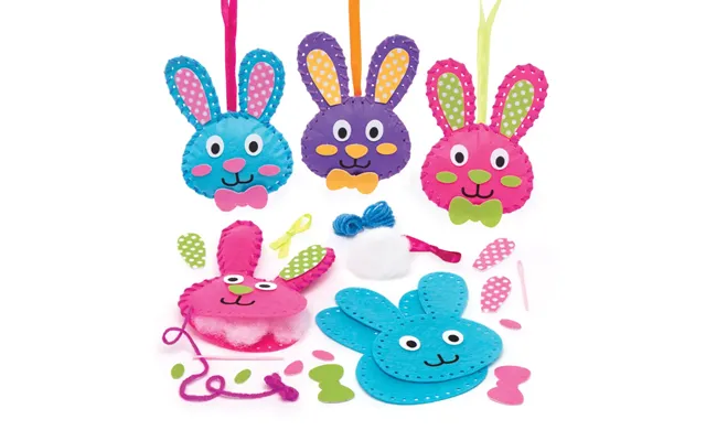 Bunny Sewing Kits Pack Of 3 Easter Crafts For Kids - 3 Designs product image