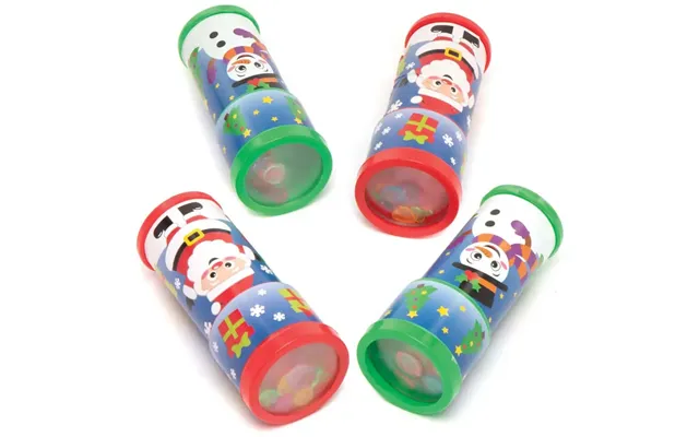Christmas Kaleidoscopes Pack Of 4 Christmas Toys 2 Colours - Red & Green