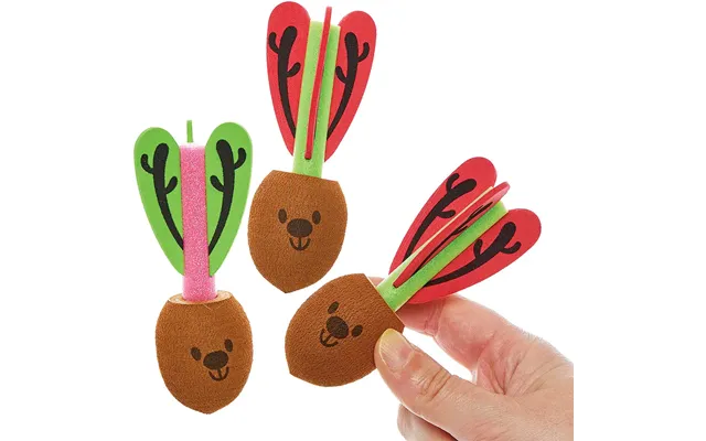 Christmas Reindeer Foam Rockets Pack Of 6