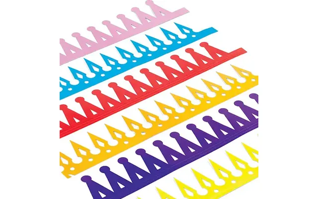 Coloured Card Crown Blanks Pack Of 12 Decoration Craft Kits 6 Assorted Colours