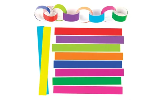 Coloured Paper Chains Pack Of 300 Party Decorations 10 Assorted Colours