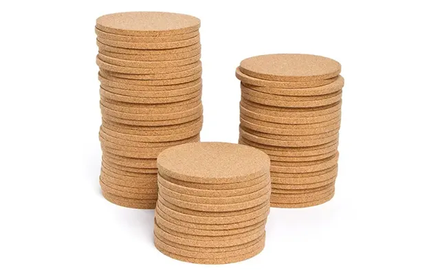 Cork Coasters Classpack Pack Of 50 Coaster Size 9.5cm Diameter 6mm Thick - Real Cork