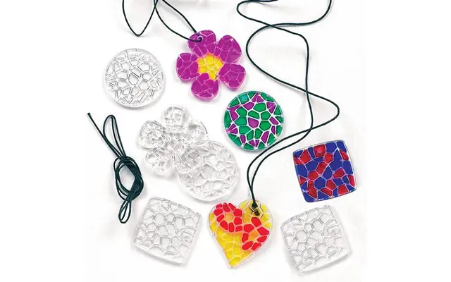Crystal Mosaic Pendant Necklaces Pack Of 12 Jewellery