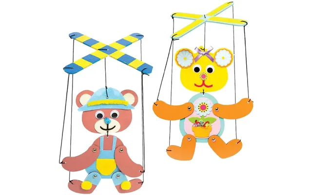 Dancing Bear Wooden Marionette Kits Pack Of 3 Art Craft Kits
