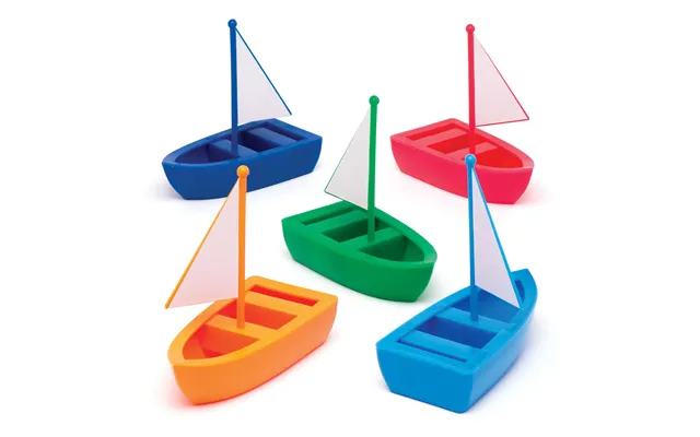 Design Your Own Plastic Sailboats Pack Of 5 11cm Long - 4 Assorted Colours product image