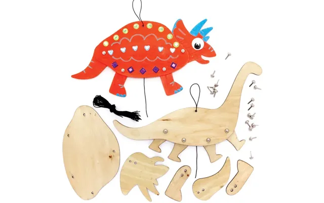 Dinosaur Wooden Puppet Kits Pack Of 4 Art Craft Kits
