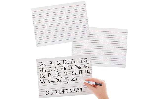 Dry Wipe Lined A4 Whiteboards Pack Of 10 Practice Writing Skills - Educational