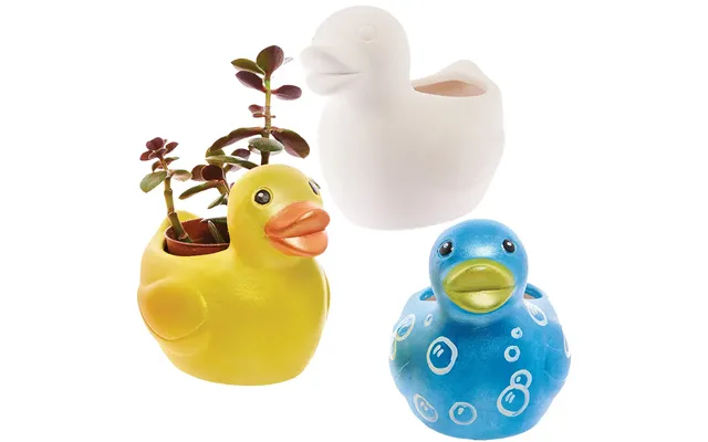 Duck Ceramic Flowerpots Box Of 2 Nature Craft Kits