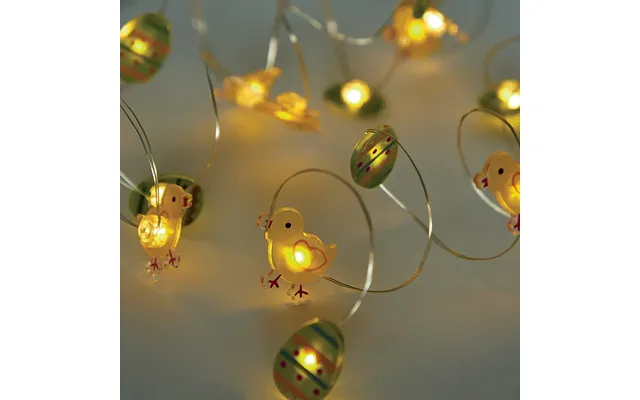 Easter Chick & Eggs Led String Lights Each Set Easter Crafts - 10 Chicks & 10 Eggs