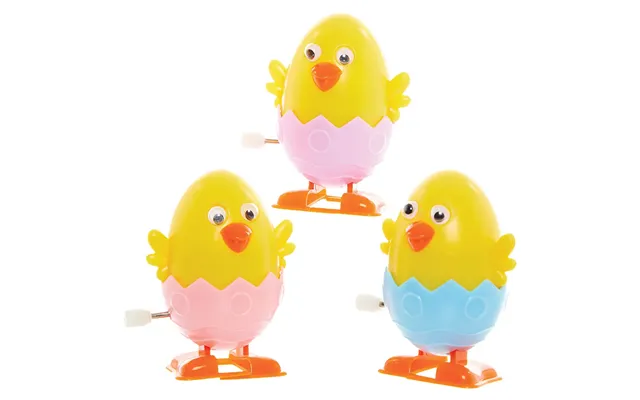 Easter Chick Wind-up Toys Pack Of 3 Funny Toy - 3 Assorted Colours