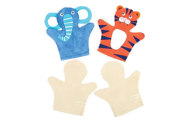 Fabric Hand Puppets Pack Of 6 Design Your Own - Size 21.5cm