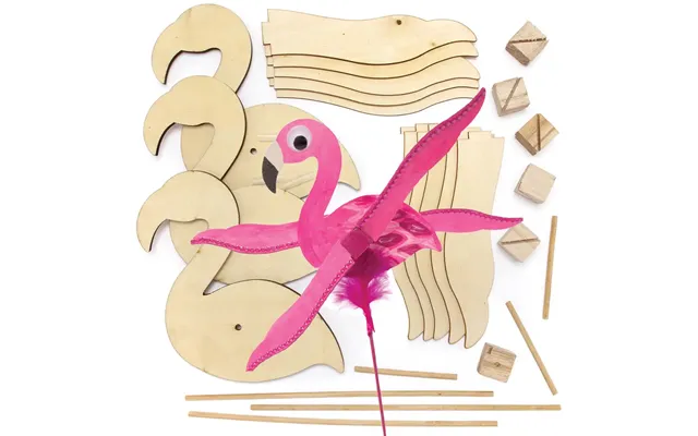 Flamingo Wooden Windmill Kits Pack Of 3 Nature Craft Kits