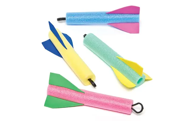 Flying Finger Rockets Pack Of 12 Sponge Toys - Assorted Colours